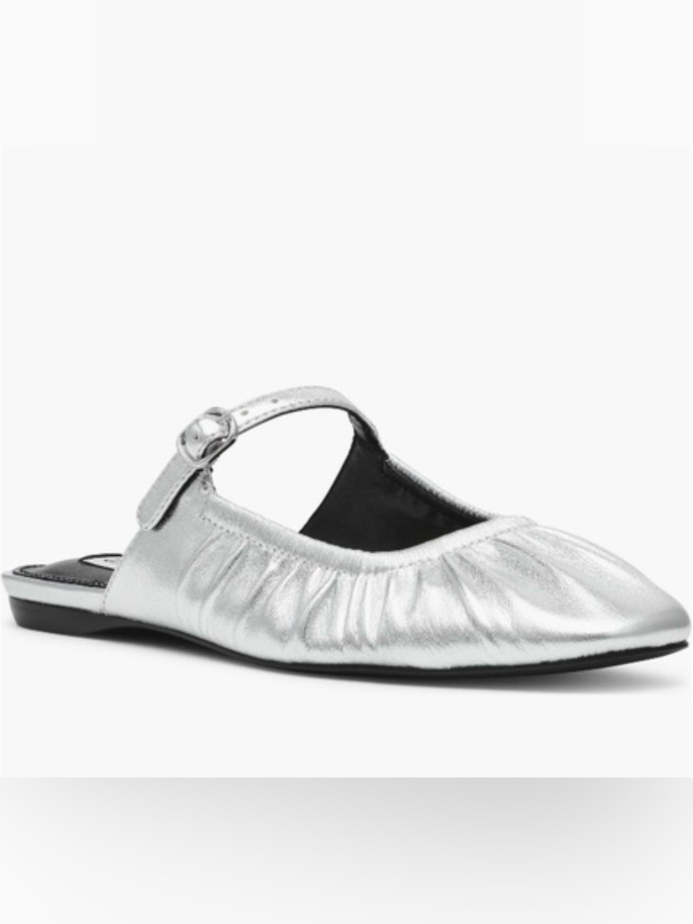 NWT Steve Madden Gisele Silver Metallic Mary Jane Mules – Size 8